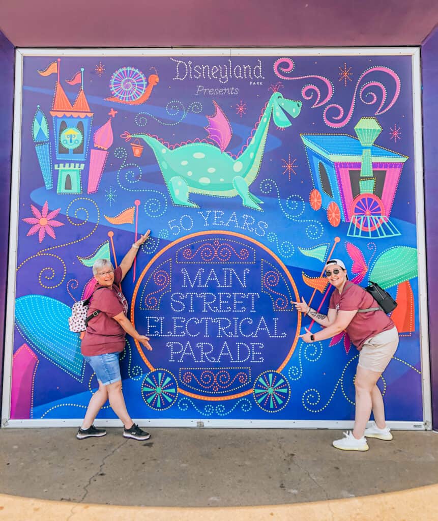Main Street Electrical Parade mural at Downtown Disney in Disneyland
